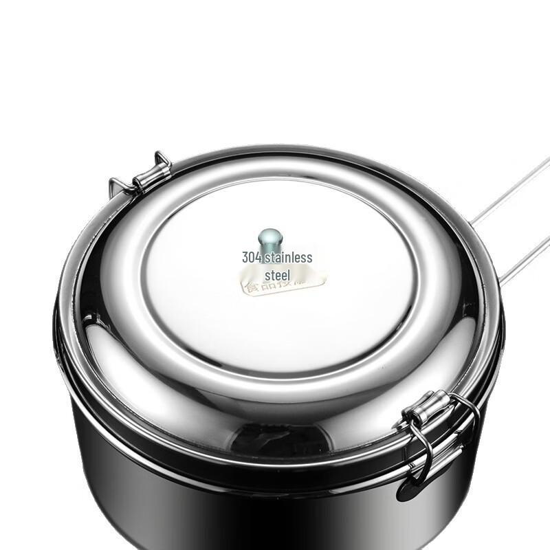 Ru Han 1.1L Stainless Steel Round Student Lunch Box