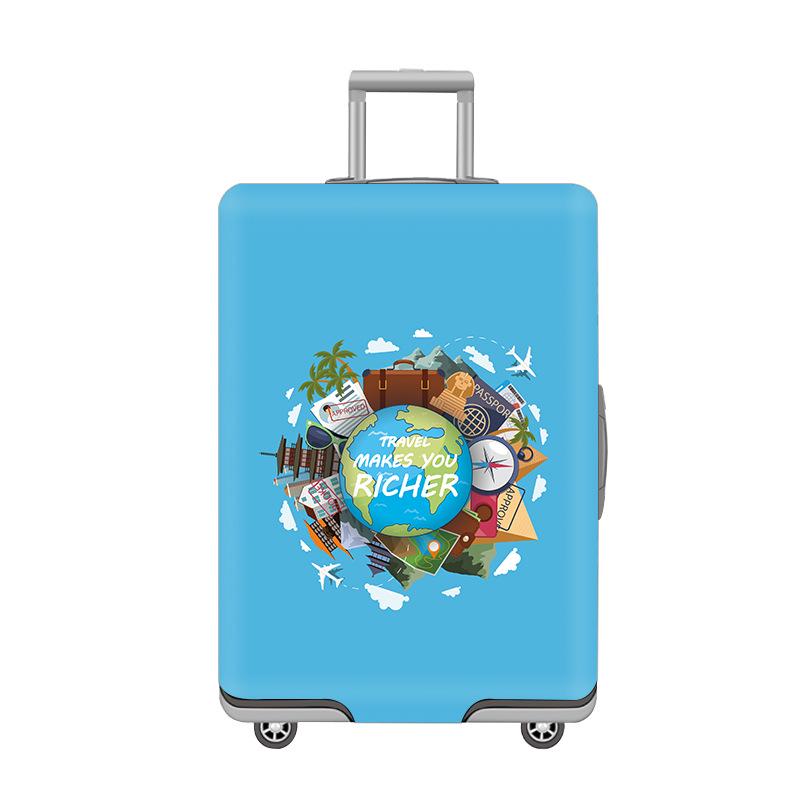 Vlastní elastický potah na kufr, zesílená ochrana proti prachu s potištěným obrázkem