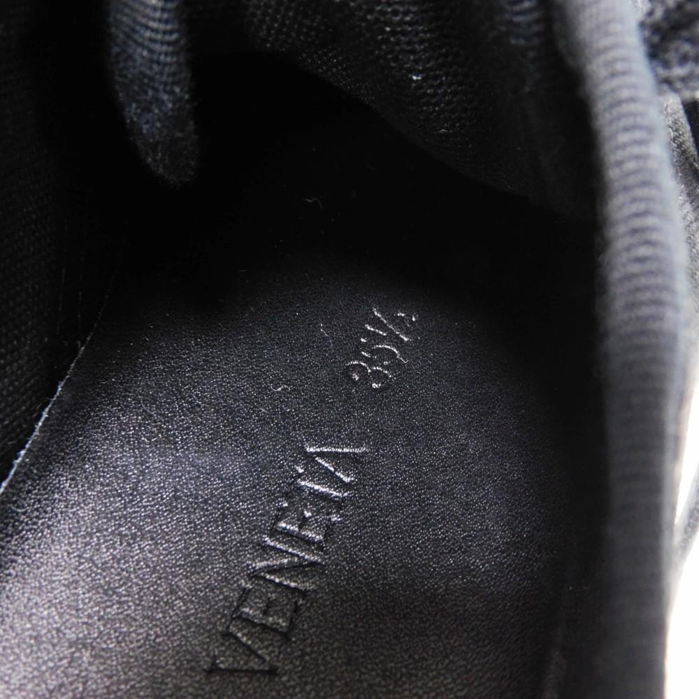 Used 11897 Vulcan Low Tops 741360 V2R10 1000 7896 35 1/2" Low Cut Rubber Black 8.9" Canvas Excellent Condition Nero