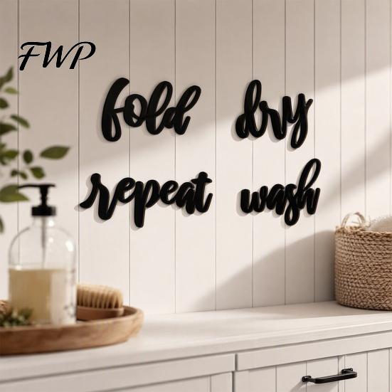 Minimalist Home Decoration Wooden Letters Wall Stickers, Self-Adhesive Art Decor, Retro 3D for English Words Stickers Living Room Bedroom Nursery