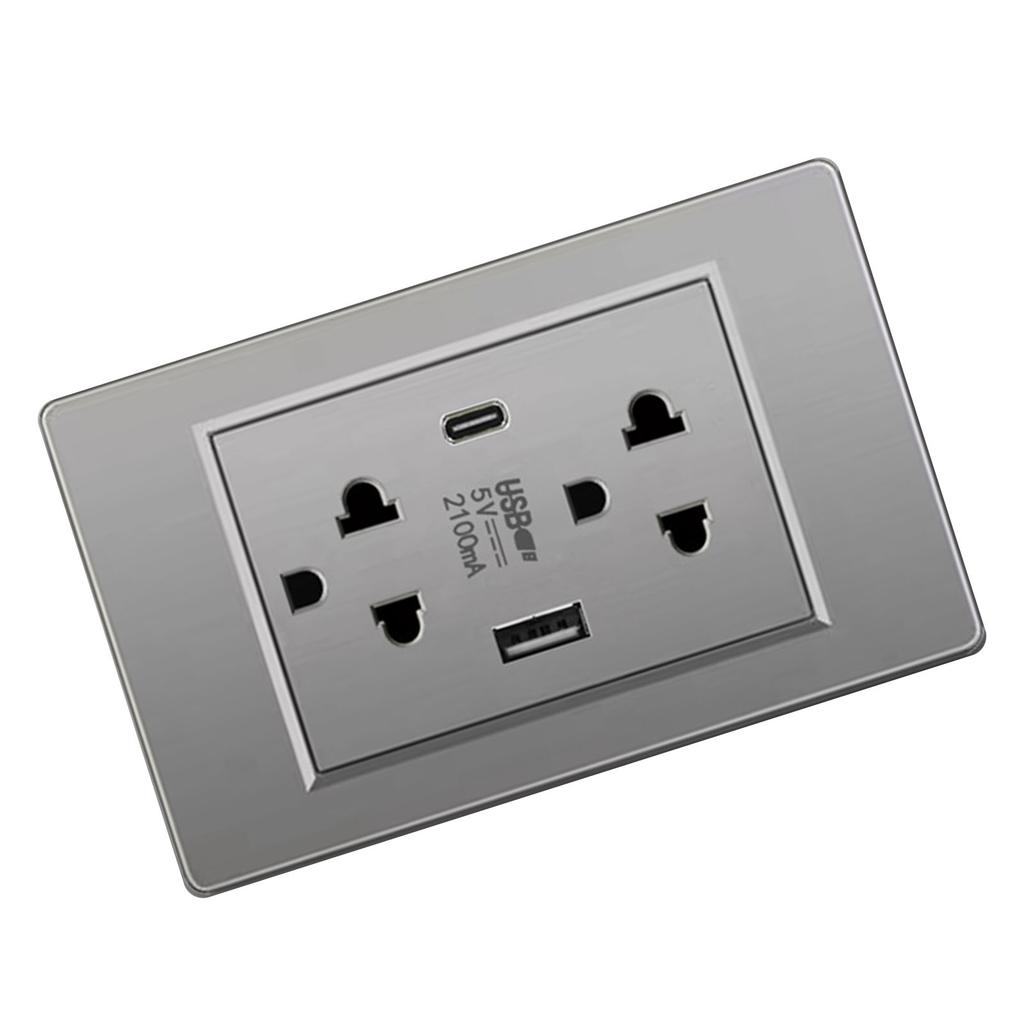 Thailand Type Electrical Wall Receptacle Outlet Space Saving USB Type C Wall r Outlet for Home