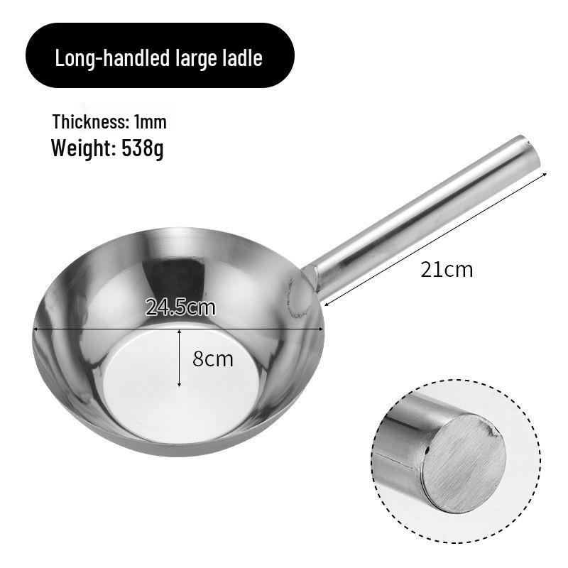 Stainless Steel Water Ladle Set for Cold Noodles & Dishes - Extra Thick Dipper