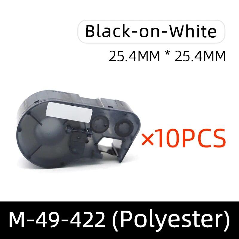 Fita de etiquetas compatível M-47-483/422 M-49-422 M-60-483 BMP-41 BMP-51 BMP-53-PC-Linked Printer Ribbon Fita de etiquetas de poliéster 25,4