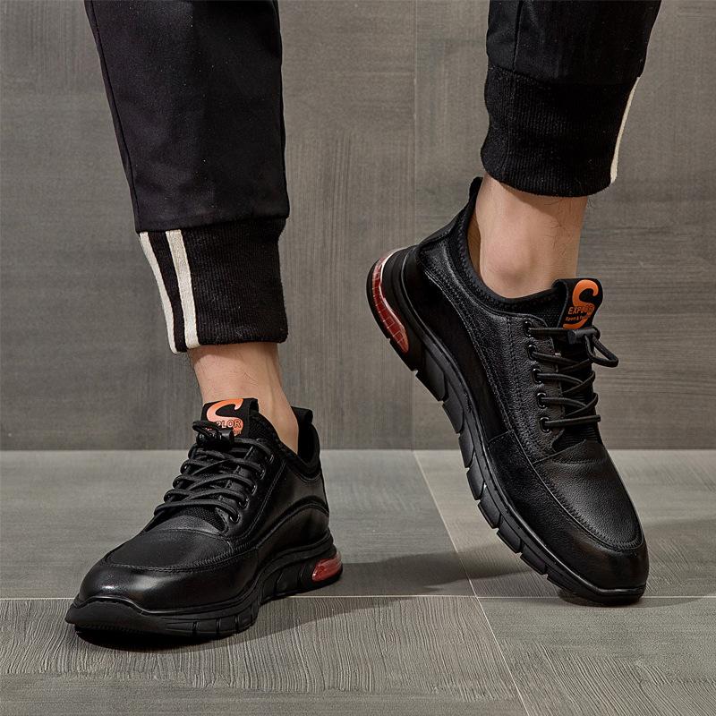 Pantofi de primăvară și toamnă de ultimă generație Pantofi din piele pentru bărbați Noua tendință Respirabil strat superior din piele de vacă Pantofi din piele pentru sport și agrement pentru bărbați