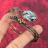 Pinolith Jasper Bangle Copper Wire Wrapped Cuff Bracelet Adjustable Bangle Beautiful Copper Jewelry Gift For Women Handmade Gemstone Jewelry