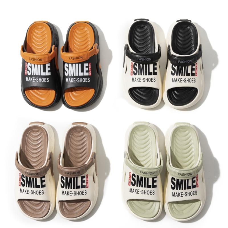 EVA Men Hole Shoes Thick Bottom Height Increase Outdoor Slippers Comfortable Breathable Sports Slippers