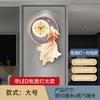 Creativity Koi Fish Wall Clock Living Room LED Digital Clock Mural Restaurant Luxury Mute Wall Clock Watch Home Decor Items