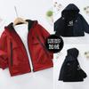 Big Kids Boys Thickened Fleece Reversible Casual Spring Outerwear Jacket