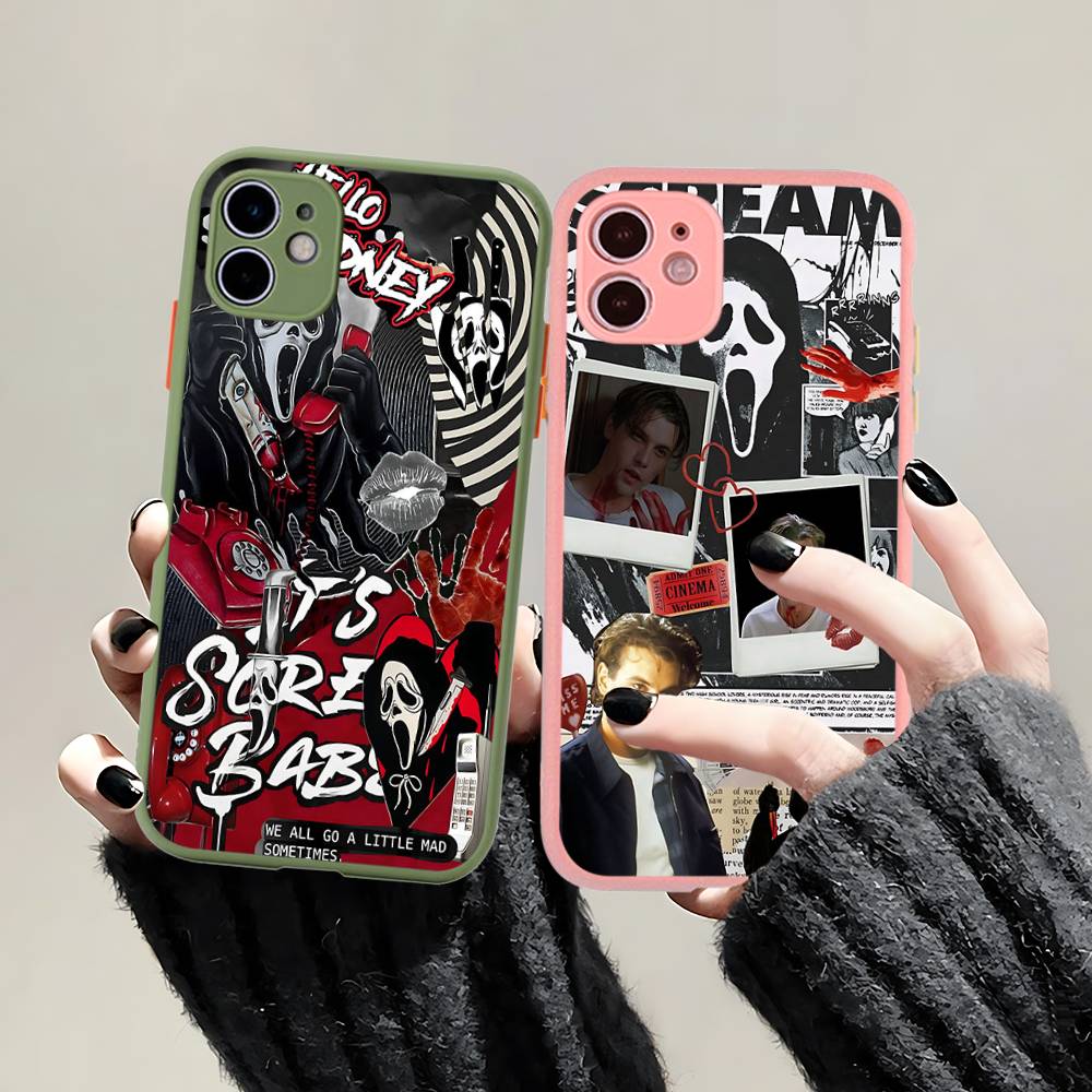 Horor S-scream Dead Phone Cases For IPhone 16 15 14 Plus 13 12 11 Pro Max Matte Oft Bumper Phone Cover