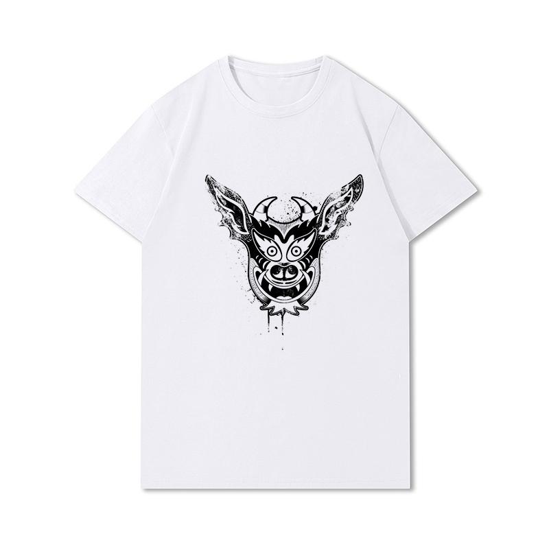 S-3XL 100 Fantasie Harajuku Grafica Estiva Bianca Magliette Donna Stampate Casual Maniche Corte Top Girocollo