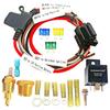 Electric Fan Wiring Kit Electric Fan Relay Kit With Thermostat Radiator Fan Sensor Switch Electric Cooling Fan Thermostat Kit Temperature Sensor