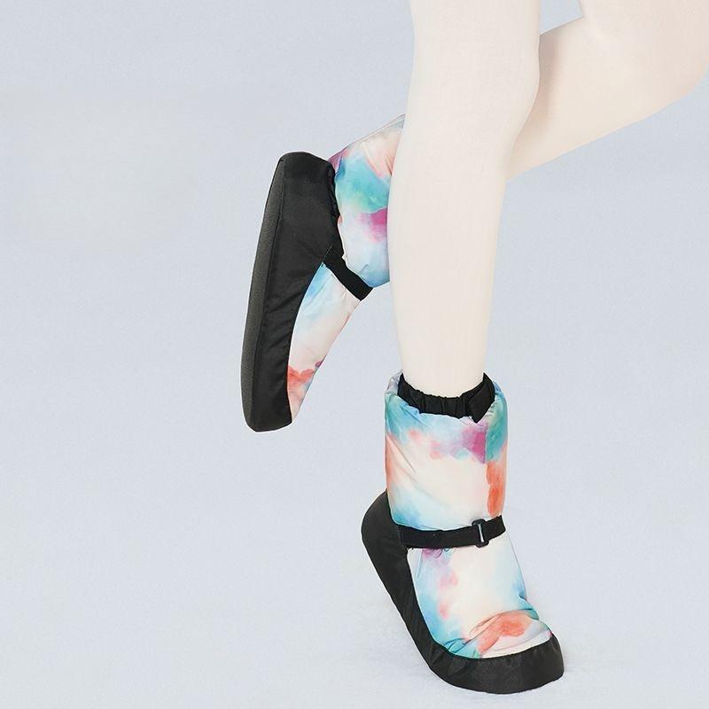Dance Practice Shoes Women's Winter Thick-soled Foot Pads Cotton Shoes Ballet Shoes Plus Velvet Warm Dancing Short Boots