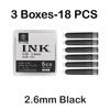 120/6 PCS Majohn Ink Sac Black 2.6/3.4mm 37mm Fountain Pen Ink Cartridges for JINHAO Hongdian Office School Supplies Stationery