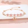 Elegant Copper Ankle Chain With Delicate Peach Blossom Bell Charm For Daily Wear Comfort Fit Accessory for Women
