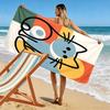 Stylish Abstract Feline Charm Print Beach Towel, Quick Drying, Suitable for Travel, Outdoor Sports, Jogging, the Beach and Swimming, Gift