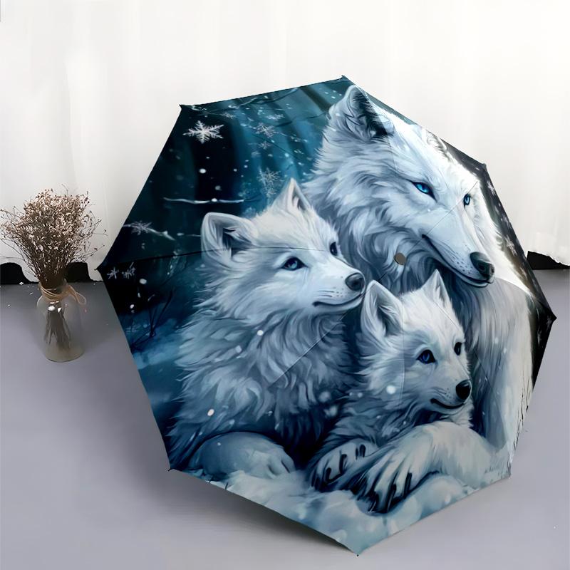 1pc animal Umbrella Portable Folding Umbrella Iron Frame Hole Bone Structure Outdoor Home Umbrella