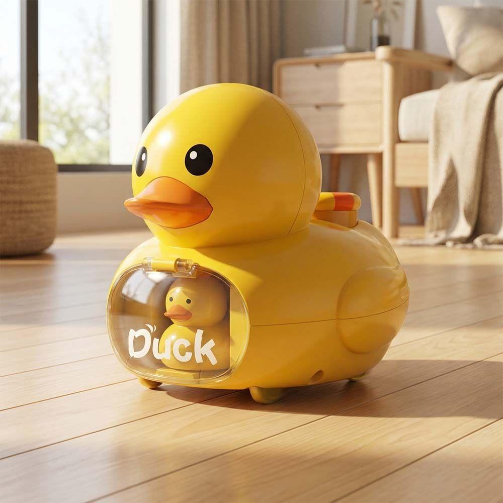 Early Education Yellow Duck Launching Toy Cartoon Design Ejection Toy Car  Baby Toys