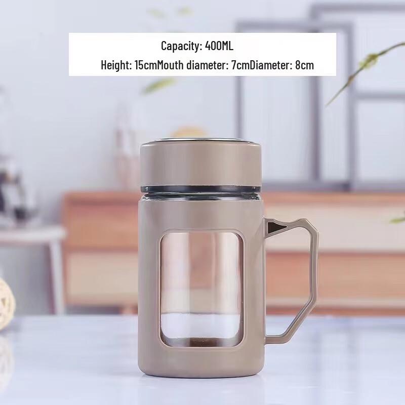 Heat-Resistant Glass Tea Cup with Handle