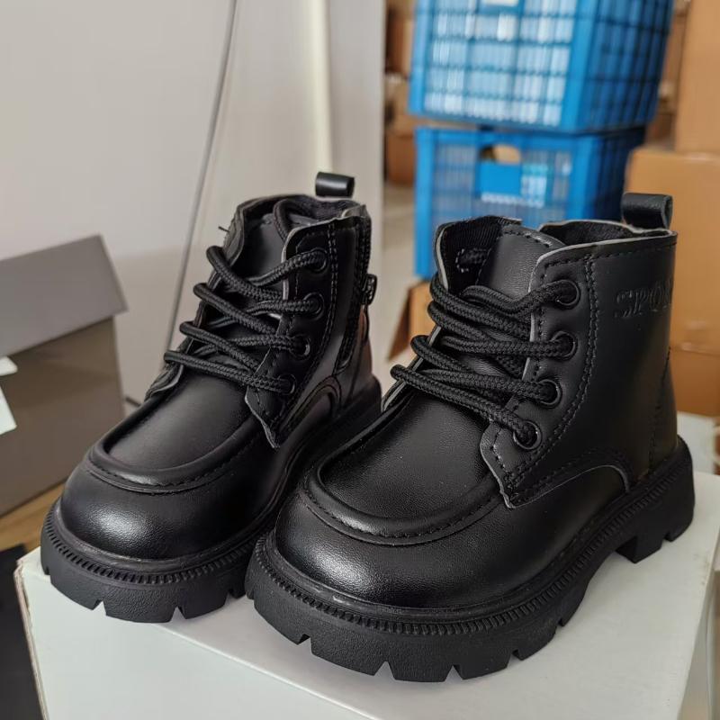 

Сапоги для мальчиков Осенние и зимние модные детские сапоги-локомотивы Сапоги для девочек Одинарные сапоги Короткие сапоги Детские сапоги 30 чёрный