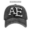 Ae Stereo Embroidered Baseball Cap Distressed Embroider Duck Tongue Ancient Hat Sun Protection Sun Hat