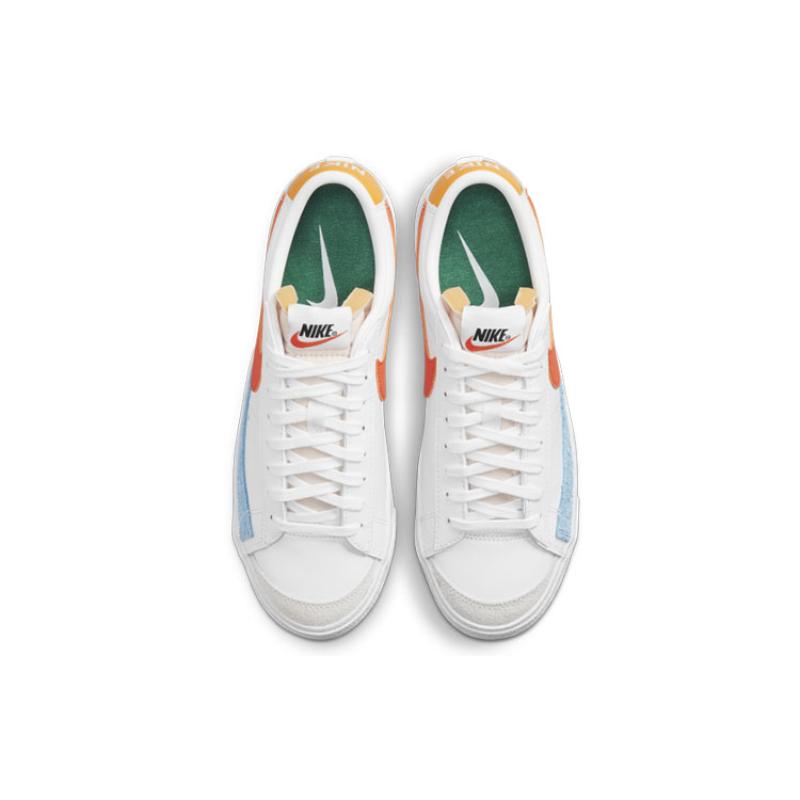 Nike Blazer Low '77 'White Orange' Women's Sneakers Skateboard Shoes DC4769-105