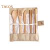 Talos 7 ks příbory příbory Ekologické bambusové nože vidlička lžíce hůlky sada slámy