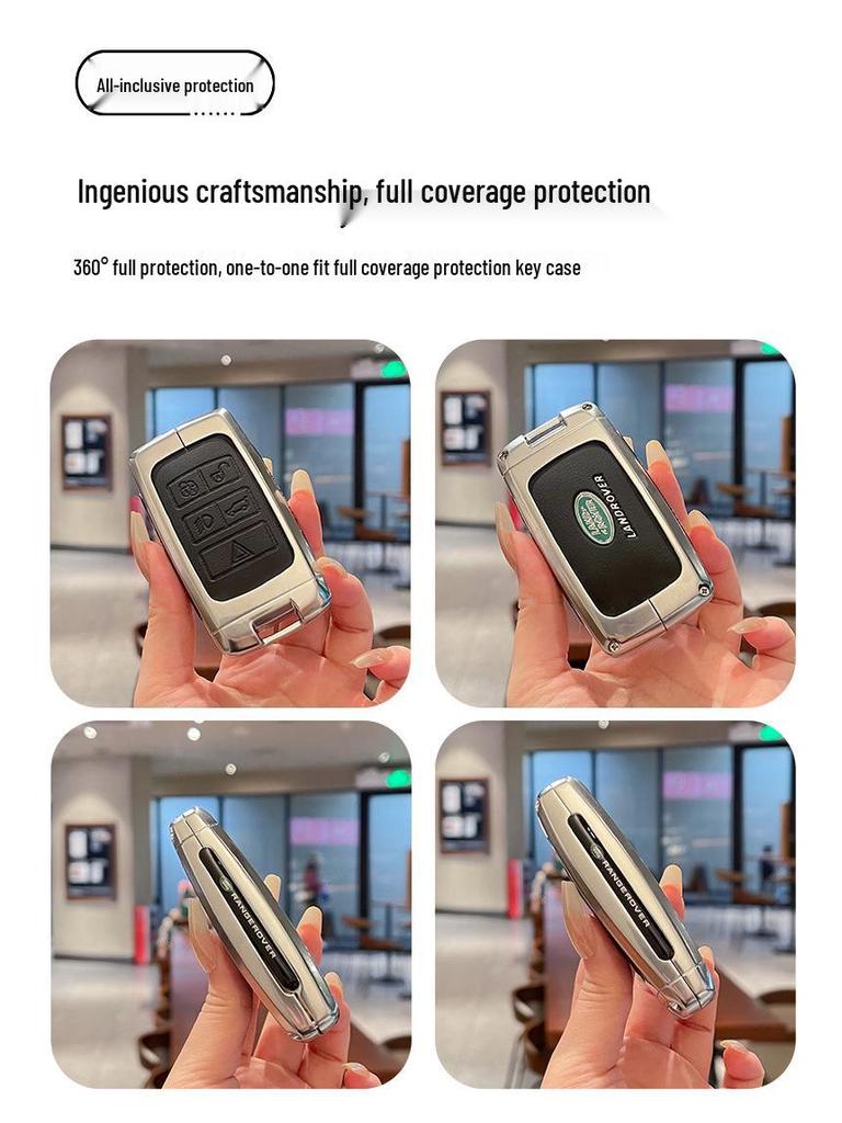 Land Rover Key Case: Compatible with Range Rover Evoque, Discovery 4/5, Velar, Sport, Freelander 2 Models.