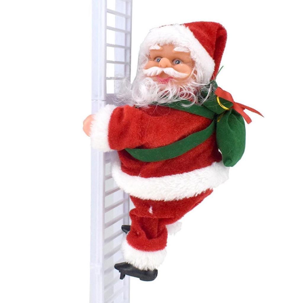 Santa Claus Climbing Ladder with Beads - Christmas Decorations & Children's Toy Gift