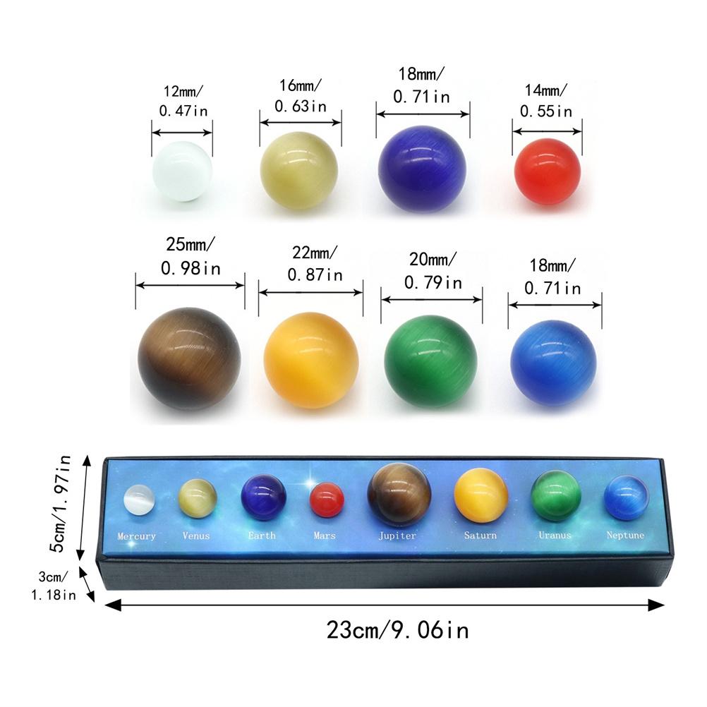 Opal Eight Planets Universe System Planets Popular Science Planet Set Educational Ornaments For Kids Teens Ore Gift