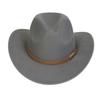 Western Cowboy Top Hat Spring And Autumn New Jazz Hat Big Brim Pentagram Belt Accessories Felt Hat Men And Women