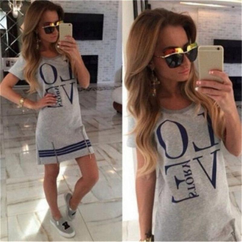 T-shirt One Piece Casual Short Dress 