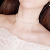 Korean Temperament Neck Jewelry Collar Short Black Crystal Pearl Collarbone Chain Necklace Women'S Neckband Collar
