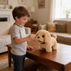 Kids Electric Barking Nodding Movable Tail Walking Plush Dog Toy Interactive Puppy Plushie Toddlers Simulation Animal