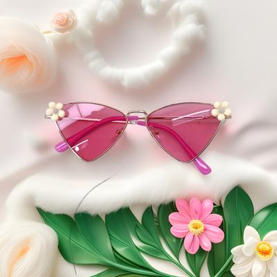 Children'S Sunglasses Metal Flower Cute Baby Sunglasses Shade Sunscreen Uv Protection Girls Glasses