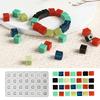 DIY Square Bracelet Silicone Mold 26 Letter Bead Mould Home Gypsum Decoration Ornament Drip Glue Mold Handmade Jewelry Bead Mold