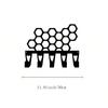 Metal Honeycomb Key Holder Wall Art with 5 Hooks, Modern Key Storage Organizer for Home Office Decoration Gift