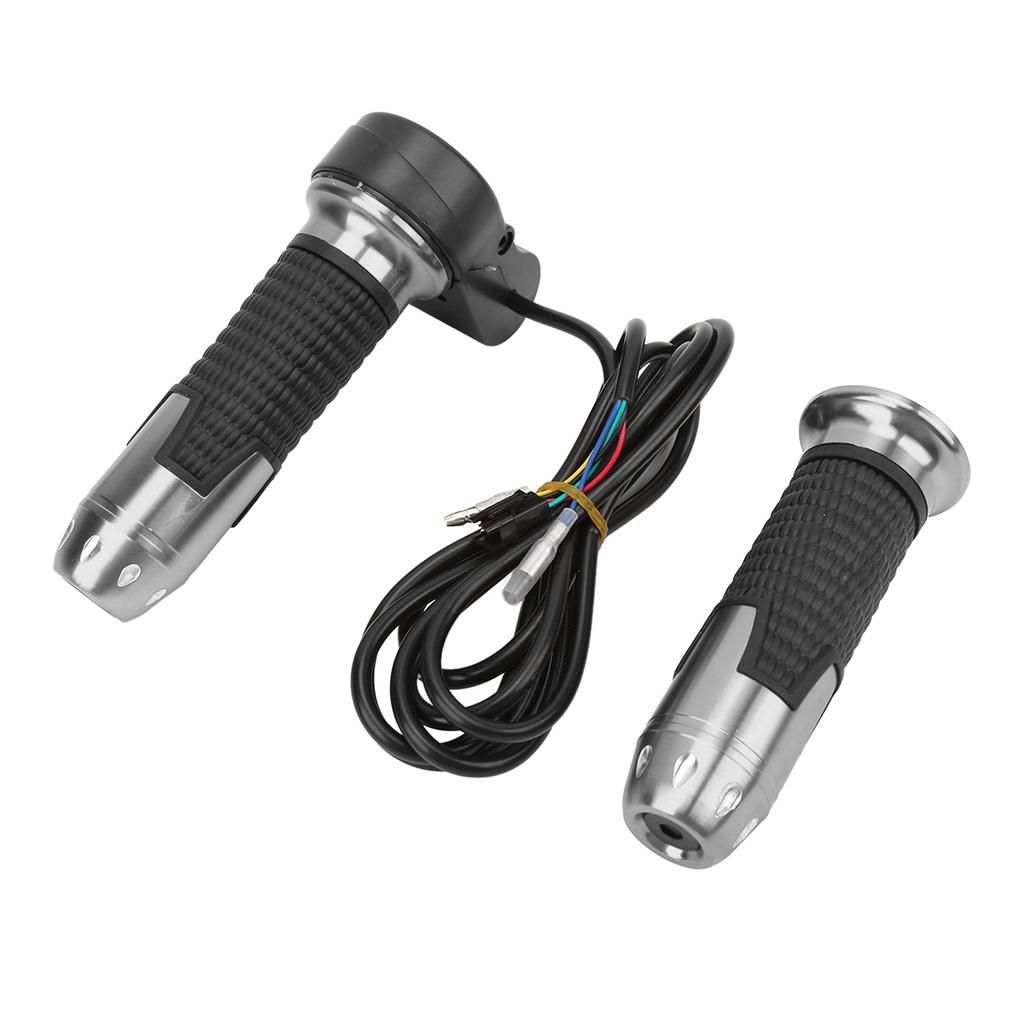 1 Paar 12V‑99V Gasgriffe Universeller Drehgasgriff Beschleunigergriff Lenker mit Knopf für Elektrofahrräder Roller