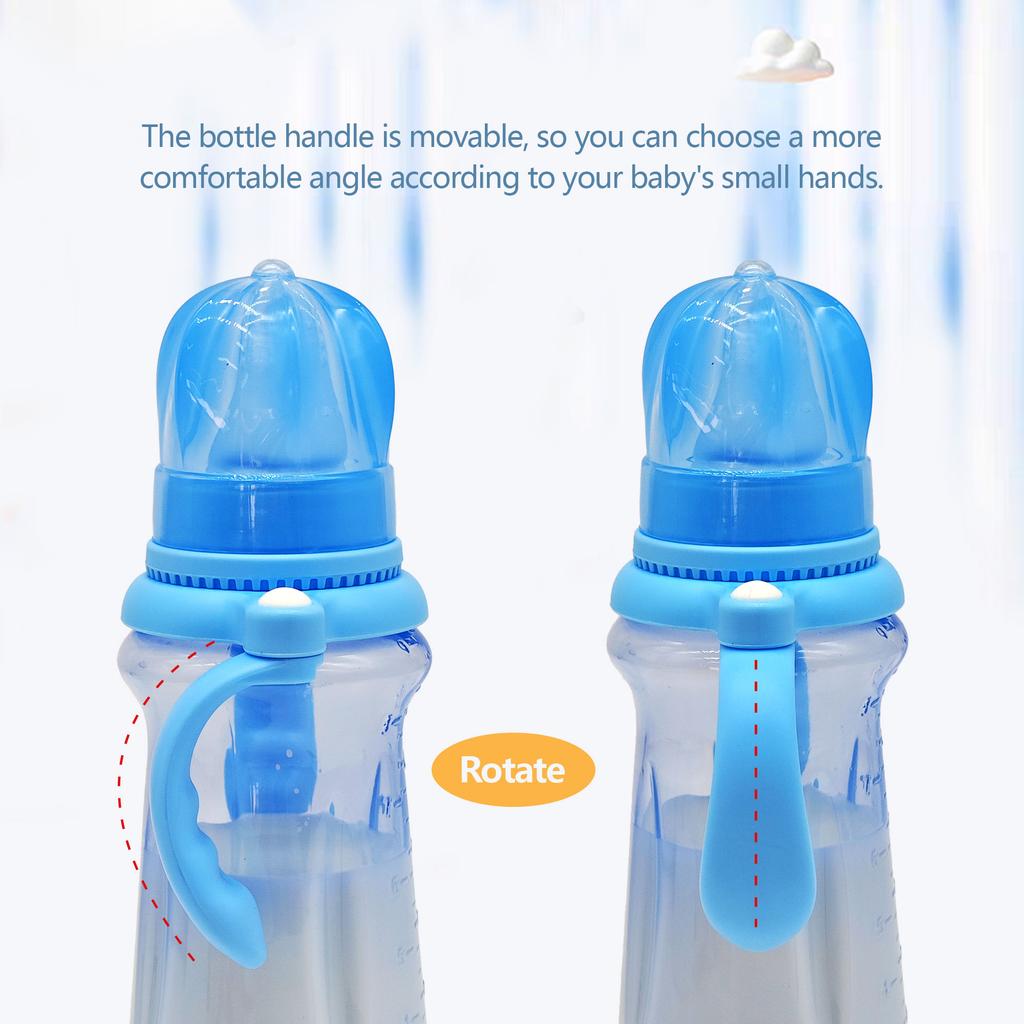 6-36 Months Baby Crown Bottle Crystal 240ml Capacity Silicone Nipple Breastmilk-Like Design Newborn Gift