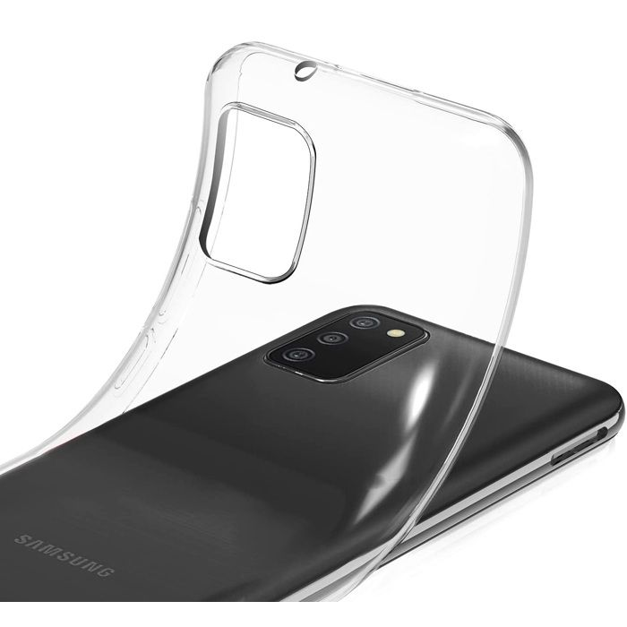 Coque et tour de cou pour Samsung Galaxy A03S - TPU Souple Transparent Cordon Noir réglable Phonillico®