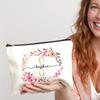 Initial Makeup Bag Personalized Bride Makeup Box Decorative Gift Female Organizer Travel Toilet Wash Wallet