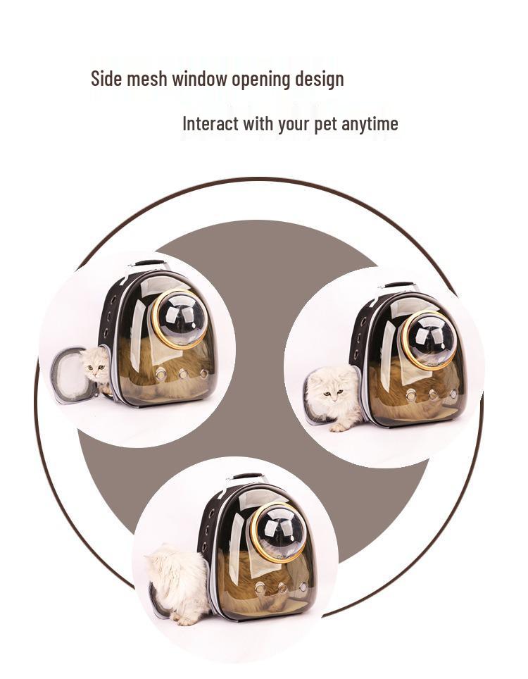 Transparent Cat and Dog Backpack - Large Space Pet Outing Bag