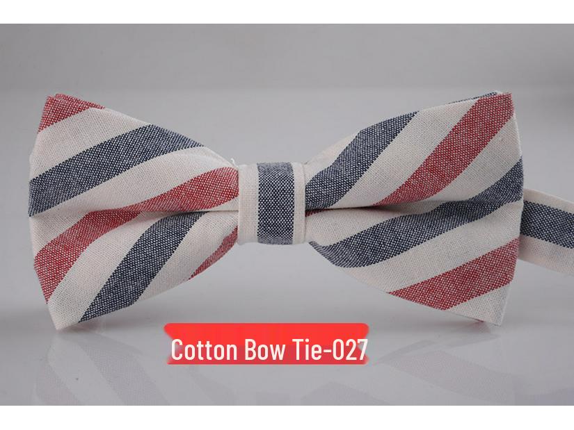 

Трендовая мужская бабочка в британском стиле для жениха и лучшего друга - хлопковый аксессуар для смокинга с плоским углом