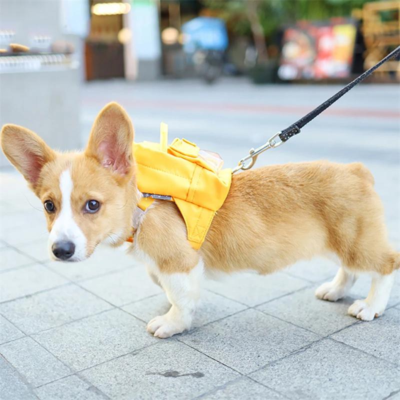 Waterproof Pet Backpack For Dogs Puppy Bag With Harness Collar Outdoor Travel Dog Snacks Backpack French Bulldog Dog Accessories