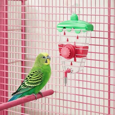 Anti-Splash Parrot Water Dispenser Anti Spill Hanging Type Bird Water Bottle Large Capacity Detachable Automatic Feeder