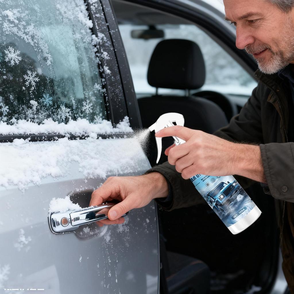 Fast-Acting Windshield Deicer Spray 100ml Defroster & Anti-Freeze Ice Melt for Car Glass, Locks, Latches, Headlights, Door Seals