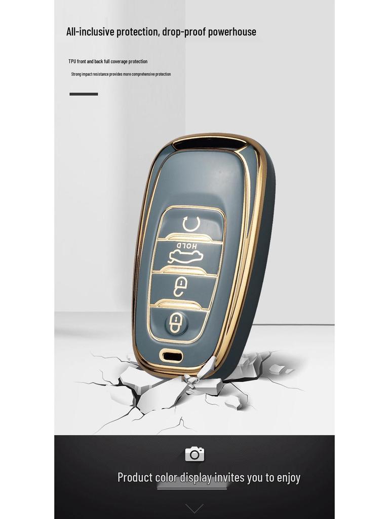 High-end Hongqi Key Case: Full Wrap, Anti-Drop, Personalized Protection for H5/EHS9 Cars