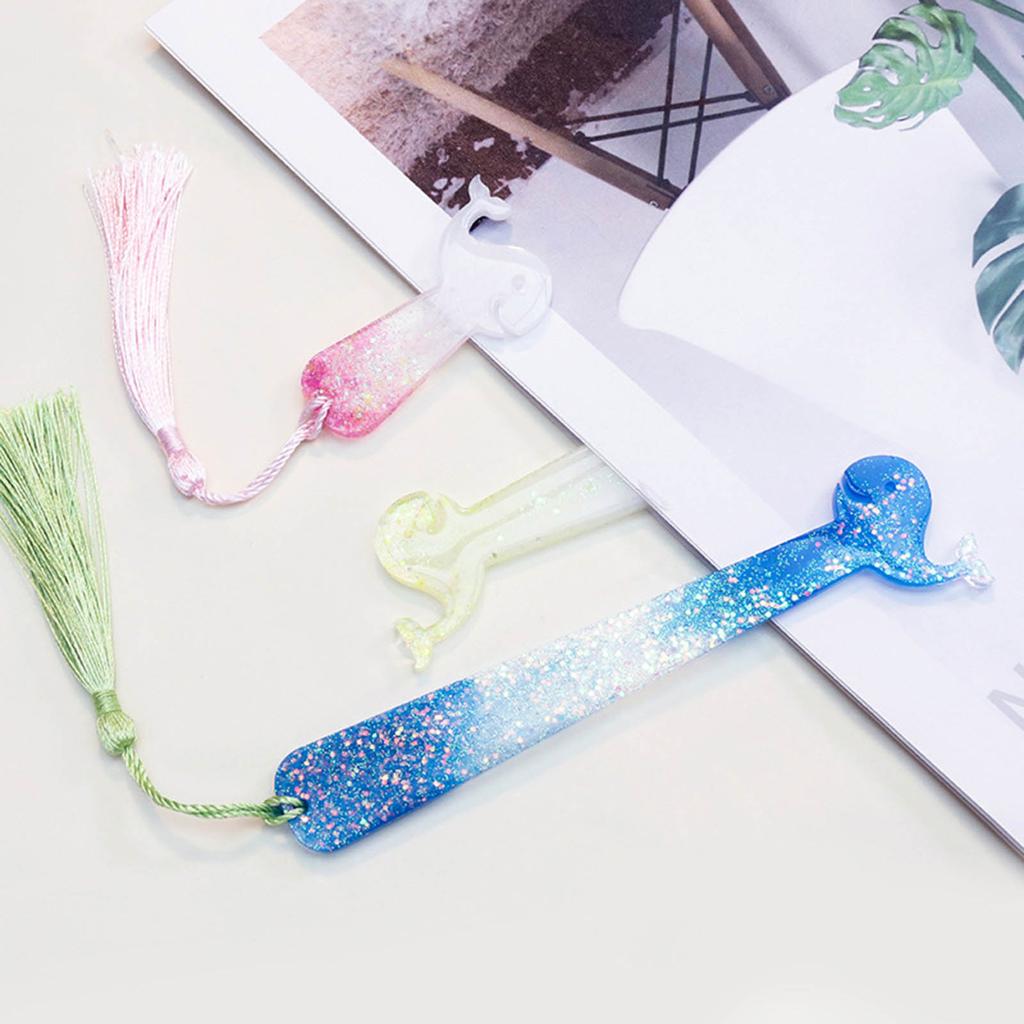 Lesezeichenform Rechteck Katzenkralle Delfin Silikonform Harzgussform DIY Bastel Anhängerform Handgemachtes Ornament Werkzeug