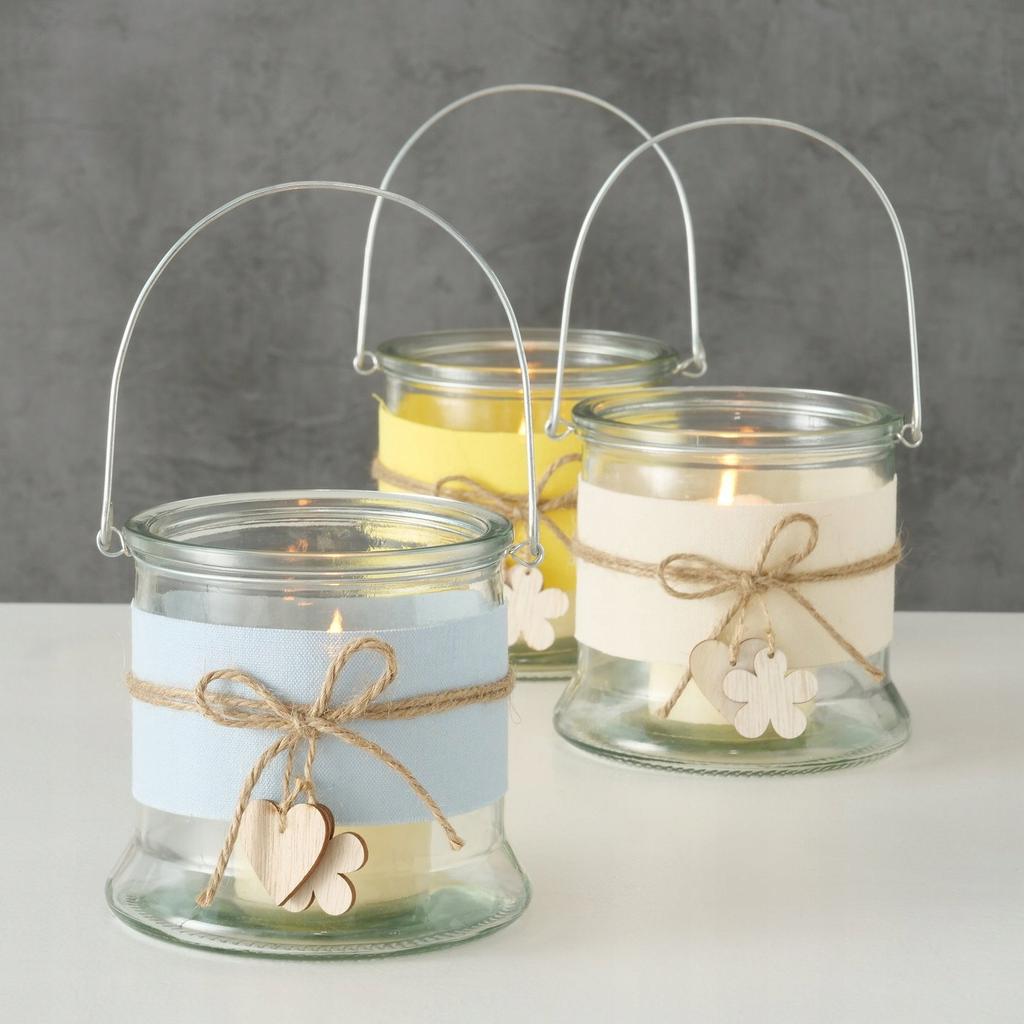 Glass Candle Holder for Tealight and Flowers 12 Cm