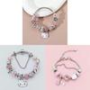 Braccialetto con Perline a Forma di Cuore Hello Kitty con Cristalli Scintillanti per Donne e Ragazze