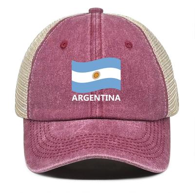 Flag of Argentina Print Snapback Baseball Hat, Patriotic Woman's Cap Sporting Summer Fit Vintage-Inspired Adjustable Sun Hat
